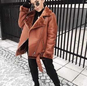 NWT Pretty Little Thing Brown Aviator Jacke